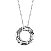 Ti Sento Textured Intertwined Circle Necklace