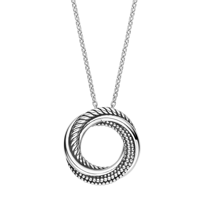 Ti Sento Textured Intertwined Circle Necklace