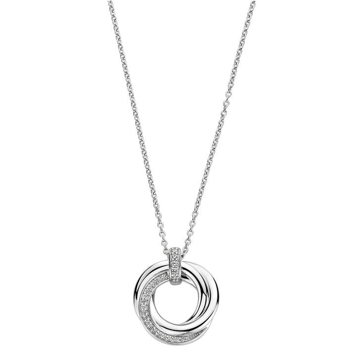 Ti Sento Cubic Zirconia Intertwined Circle Necklace