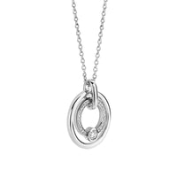 Ti Sento Cubic Zirconia Double Circle Necklace