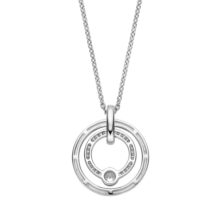 Ti Sento Cubic Zirconia Double Circle Necklace