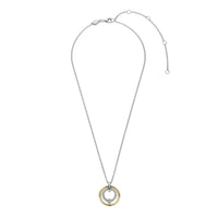 Ti Sento Yellow Gold Plated Cubic Zirconia Double Circle Necklace