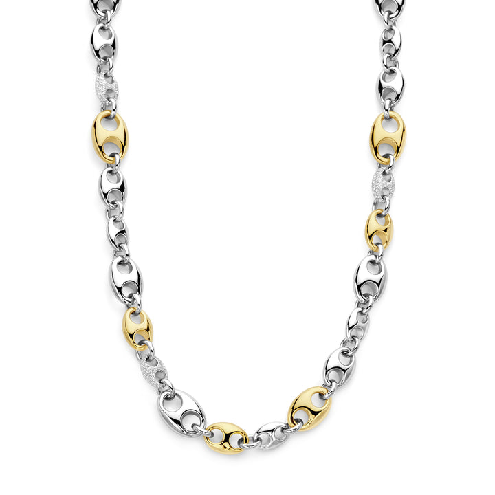 Ti Sento Yellow Gold Plated Cubic Zirconia Coffee Bean Necklace