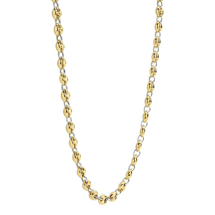 Ti Sento Yellow Gold Plated Coffee Bean Link Necklace