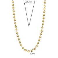 Ti Sento Yellow Gold Plated Coffee Bean Link Necklace - Michael Jones Jeweller