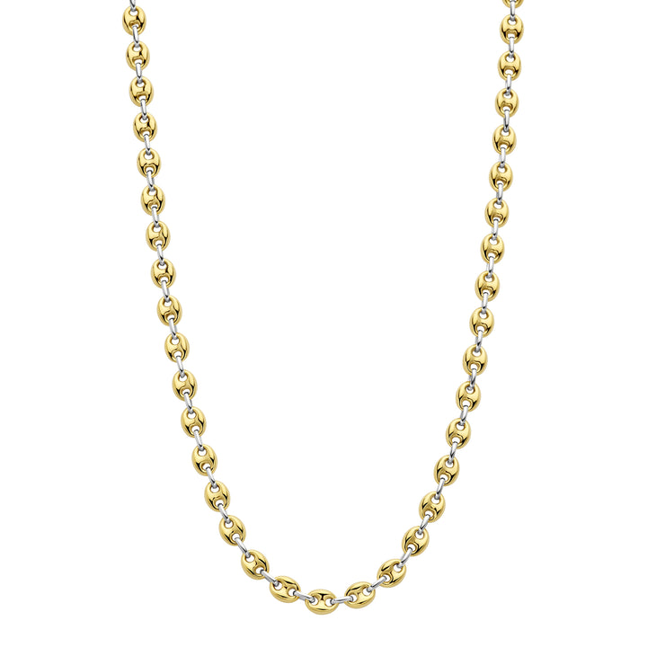 Ti Sento Yellow Gold Plated Coffee Bean Link Necklace - Michael Jones Jeweller