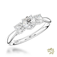 Trilogy Classic Three Stone 0.40ct E SI1 Diamond Platinum Ring