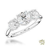 Trilogy Classic Three Stone 0.80ct E SI1 Diamond Platinum Ring