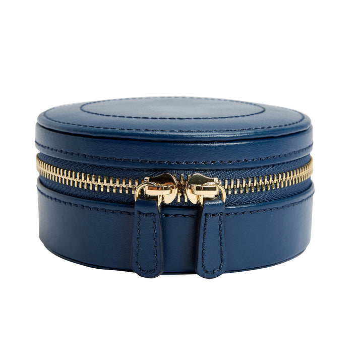 WOLF Sophia Indigo Round Mini Zip Case - Michael Jones Jeweller