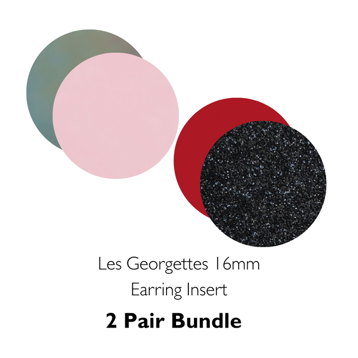 Les Georgettes 2 Pair Bundle 16mm Earring Inserts RRP £18