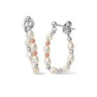 Clogau Beachcomber Silver and Pearl Drop Earrings