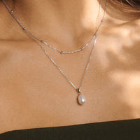 Clogau Nature's Wonder Sterling Silver Beachcomber Layered Necklace with Pearl - Michael Jones Jeweller