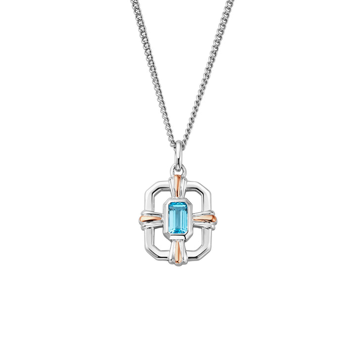 Clogau Enchanted Gateways Swiss Blue Topaz Pendant - Michael Jones Jeweller