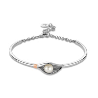 Clogau Beachcomber Shell Silver and Pearl Banglet