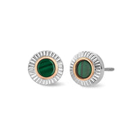 Clogau Reflections of Padarn Malachite Stud Earrings