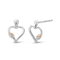 Clogau Past Present Future Heart Drop Earrings - Michael Jones Jeweller