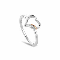 Clogau Past Present Future® Sterling Silver Heart Ring with Topaz