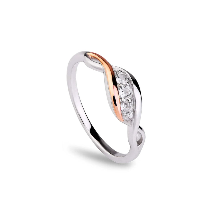 Clogau Past Present Future® Sterling Silver Ring with Topaz - Michael Jones Jeweller