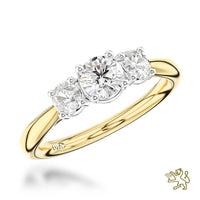 Trilogy Classic Three Stone 0.40ct G VS2 Diamond Yellow Gold/Platinum Ring