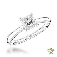 Classic Princess Solitaire 0.50ct E VS2 Diamond Platinum Ring - Michael Jones Jeweller