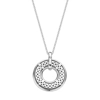 Ti Sento Yellow Gold Plated Cubic Zirconia Circle Pendant - Michael Jones Jeweller