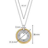 Ti Sento Yellow Gold Plated Cubic Zirconia Circle Pendant - Michael Jones Jeweller