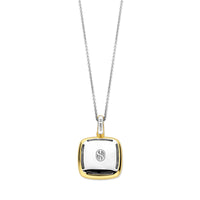 Ti Sento Yellow Gold Plated Khaki Green Crystal Pendant