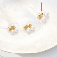 Yana Nesper 8.5-9mm Akoya Pearl 18ct Yellow Gold Stud Earrings