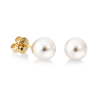 Yana Nesper 8.5-9mm Akoya Pearl 18ct Yellow Gold Stud Earrings