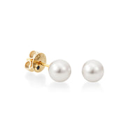 Yana Nesper 6-6.5mm Akoya Pearl 18ct Yellow Gold Stud Earrings