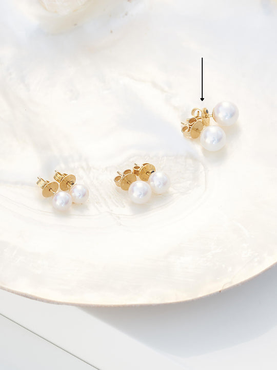 Yana Nesper 8-8.5mm Akoya Pearl 18ct Yellow Gold Stud Earrings - Michael Jones Jeweller