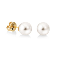 Yana Nesper 8-8.5mm Akoya Pearl 18ct Yellow Gold Stud Earrings - Michael Jones Jeweller