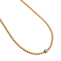 Fope Eka 18ct Yellow Gold 0.19ct Diamond Set Necklace 43cm