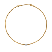 Fope Eka 18ct Yellow Gold 0.18ct Diamond Set Necklace 45cm