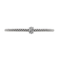 FOPE Flex'it Prima 18ct White Gold 0.31ct Diamond Set Bracelet Small