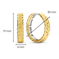 Ti Sento Yellow Gold Plated Braided Hoop Earrings - Michael Jones Jeweller