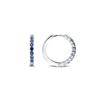 Ti Sento Blue Cubic Zirconia Hoop Earrings