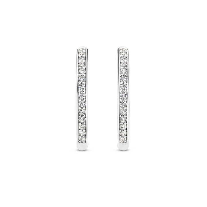 Ti Sento Cubic Zirconia Medium 18mm Huggy Hoop Earrings - Michael Jones Jeweller