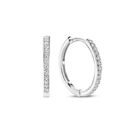 Ti Sento Cubic Zirconia Medium 18mm Huggy Hoop Earrings - Michael Jones Jeweller