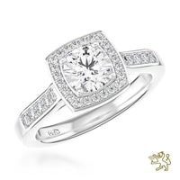 Iona Halo 0.73ct G SI1 Diamond Platinum Ring