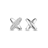 Ti Sento Cubic Zirconia Cross Stud Earrings - Michael Jones Jeweller