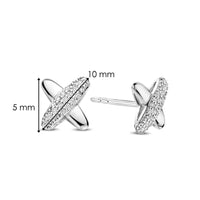 Ti Sento Cubic Zirconia Cross Stud Earrings - Michael Jones Jeweller