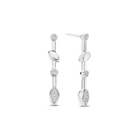 Ti Sento Cubic Zirconia Leaf Drop Earrings