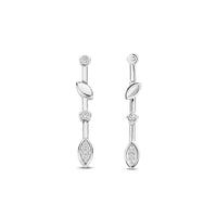 Ti Sento Cubic Zirconia Leaf Drop Earrings - Michael Jones Jeweller