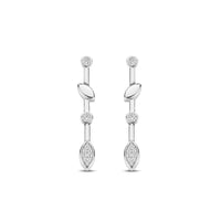 Ti Sento Cubic Zirconia Leaf Drop Earrings - Michael Jones Jeweller