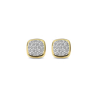 Ti Sento Yellow Gold Plated Pavé Cubic Zirconia Stud Earrings