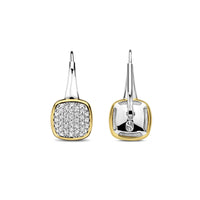 Ti Sento Yellow Gold Plated Pavé Cubic Zirconia Drop Earrings - Michael Jones Jeweller