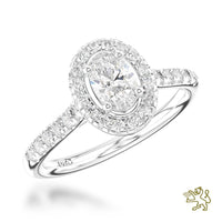 Skye Oval Halo 0.50ct E VS2 Diamond Platinum Ring