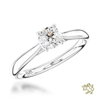 Open Tulip Solitaire 0.40ct F VS2 Diamond Platinum Ring - Michael Jones Jeweller