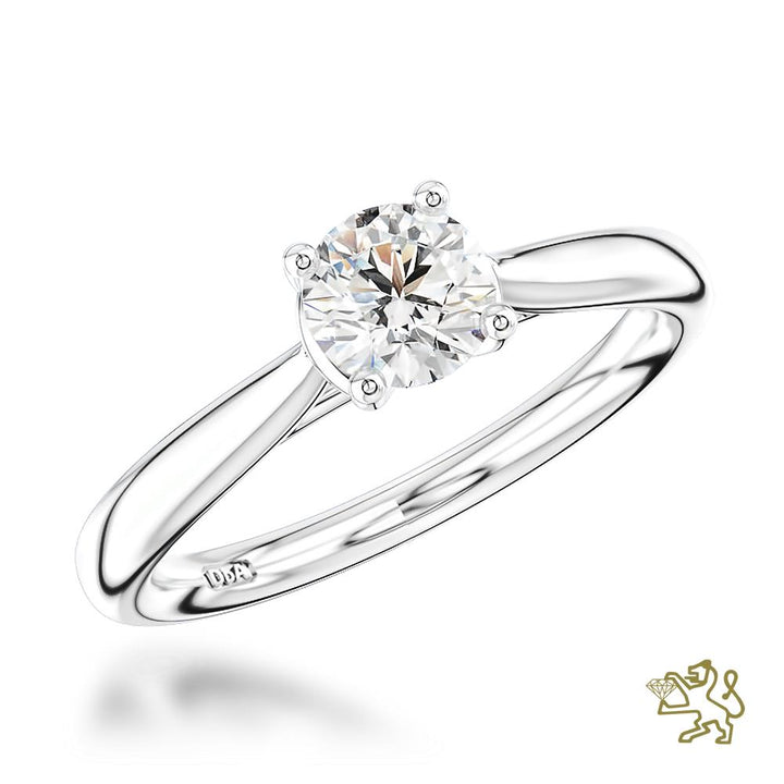 Open Tulip Solitaire 0.51ct D IF Diamond Platinum Ring